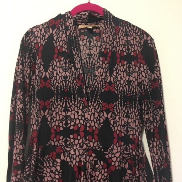 LAST CHANCE: Mara Hoffman Black Pink Pattern Silk Dress M - Picture 3 of 4